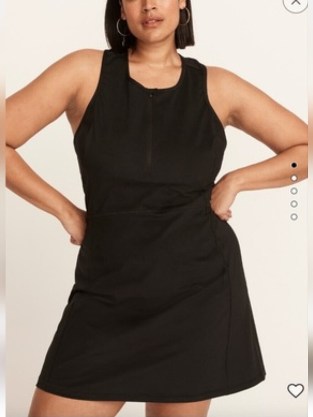 J.Crew Womens Active Race back Mesh Cutout Mini Dress Black Size M Golf EUC